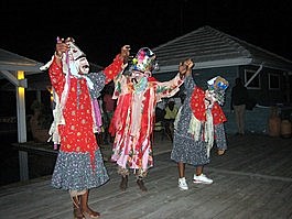 The Christmas Eve festivities including dancers  in native African costumes with a sense of humor