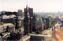 Parliament Hill, West block and downtown