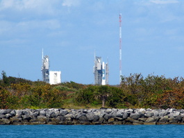 The Delta II with Kepler after the
                       protective tower is pulled back