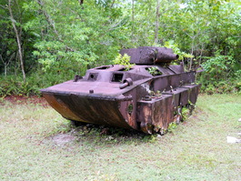 A larger amphibious American tank (Photo by Steve Bramlett)