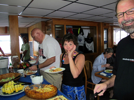 A typical luncheon spread (Photo by John Schwind)