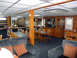 The galley and dining room (Photo by Keith Hebert)