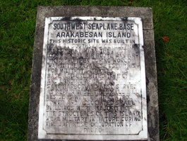 Plaque describing the seaplane base here