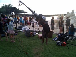 Behind the scenes at a Travel Channel shoot