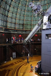 It's a really big telescope! And that floor can be raised to the walkway