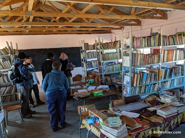 The library with donated books