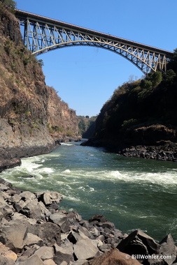 I watched bungee jumpers jump from Victoria Falls Bridge, above the Boiling Pot