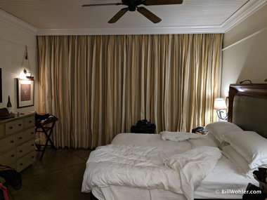 Our simple, but comfortable, room at the Royal Livingstone