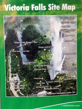 Map of Victoria Falls
