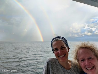 Lori and Deb enjoy the rainbow
