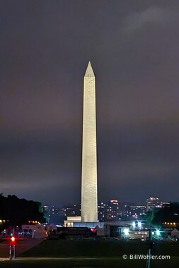 The Washington Monument at night