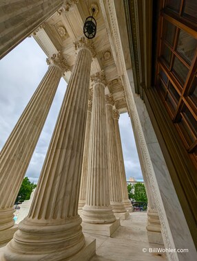 16 marble columns support the pediment