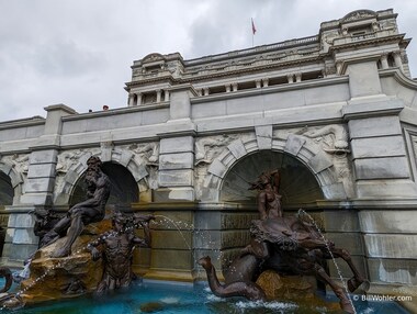 Neptune fountain in front of the Library of Congress, Jefferson Building