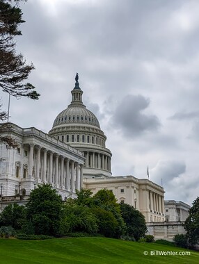 The west entrance to the US Capitol