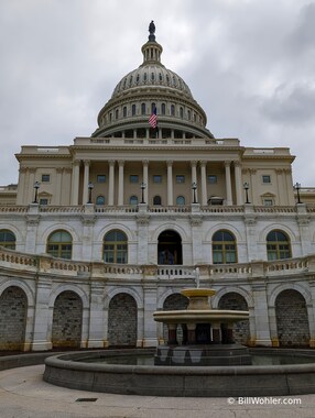 The west entrance to the US Capitol