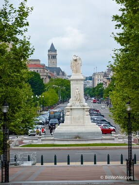 The Peace Monument at the top of Pennsylvania Avenue