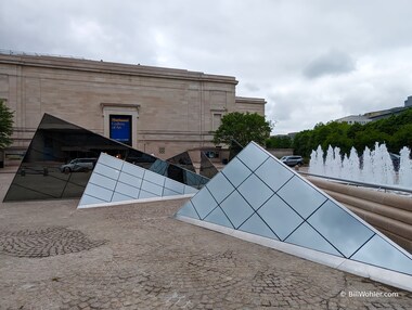 The glass pyramids at the National Gallery of Art