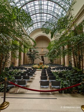 The west garden court in the National Gallery of Art is a lovely venue for weddings