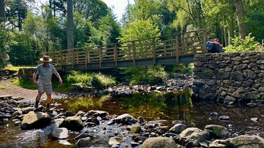 There's a bridge, but it's much more fun to jump from rock to rock (photo by Dan Heller)