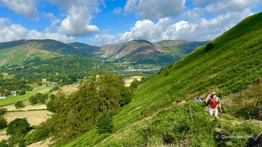 Bill hikes up from Patterdale (photo by Dan Heller)