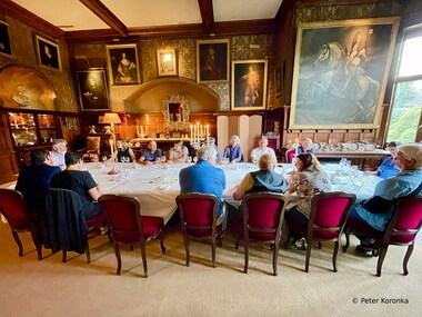 We feast with Peter and Iona Pennington in their dining room (photo by Peter Koronka)