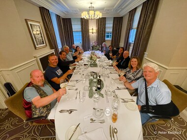 Sitting down to dinner in a private room (photo by Peter Koronka)