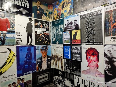 Some cool posters in a stairwell at the Afflecks Arcade including The Smiths and Joy Division who hearken from Manchester