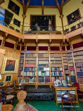 The octagon library with thousands of old books