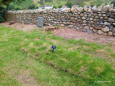 A great fell runner, Joss Naylor, was very recently buried here; friends and fans ran over 30 miles to attend his funeral