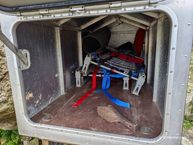 A stretcher box at the pass that can double as an emergency shelter