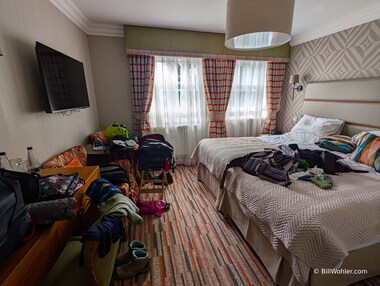 Our (relatively) small room in the Skiddaw Hotel in Keswick