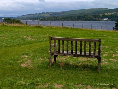 A bench overlooks Ullswater