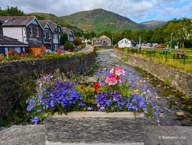 Glenridding, a pretty little town along a river