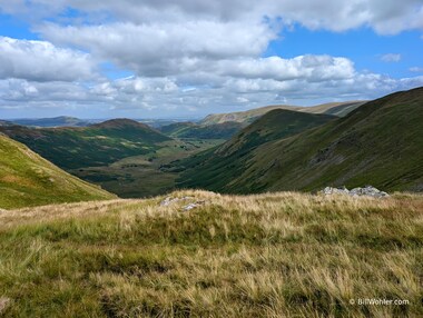 A valley on the other side of the pass