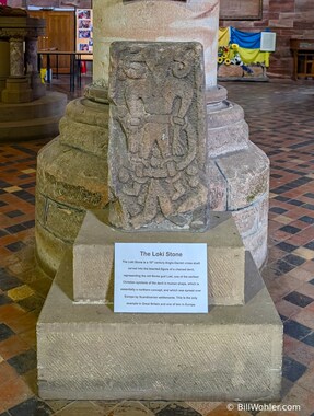 The Loki Stone in the Kirkby Stephen Parish Church