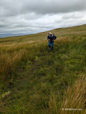 Dan sinks in one of our wettest bogs