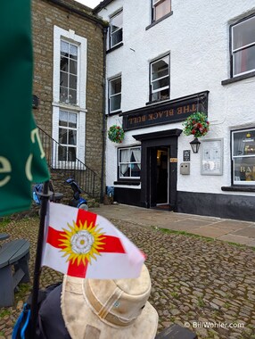 We stop for a pint at The Black Bull in Reeth