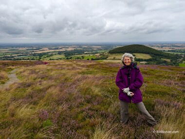 Lori's coat matches the heather in bloom