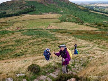 Lori makes the second climb of the day