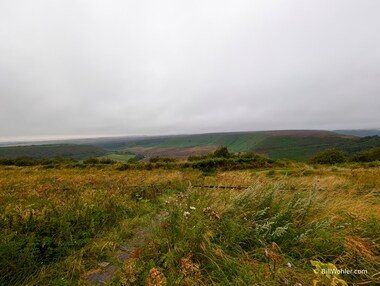 We emerge from the spooky Pifelhead Wood and rise above the Hole of Horcum on the Howl Moor