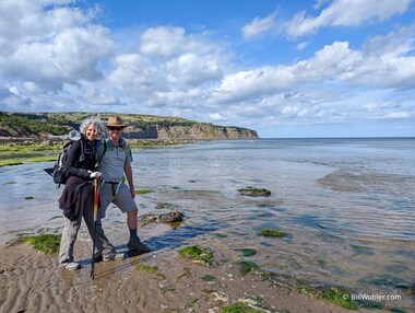 Lori and I tap our toes in the North Sea and complete our journey