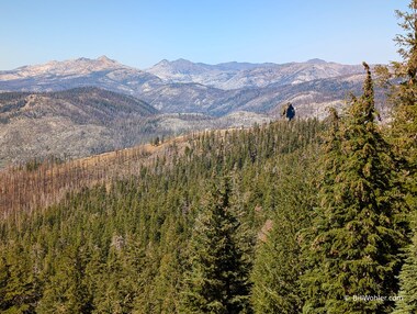 One of the Two Sentinels with the Desolation Wilderness in the background