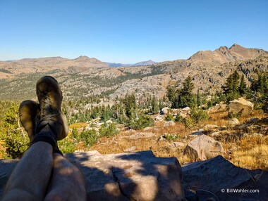 My feet enjoy the break, and the view