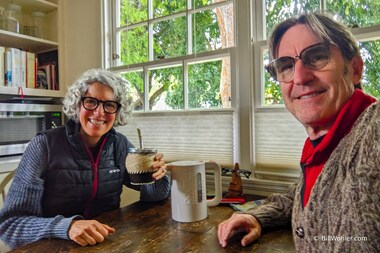 Lori and I enjoy our first yerba mate