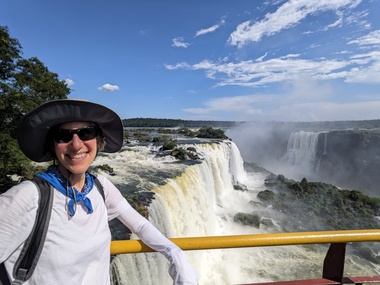 Lori and the thundering Iguazu Falls