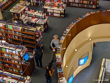 Lori on the floor of the El Ateneo Grand Splendid (https://en.wikipedia.org/wiki/El_Ateneo_Grand_Splendid), the "world's most beautiful bookstore," which was originally a theater
