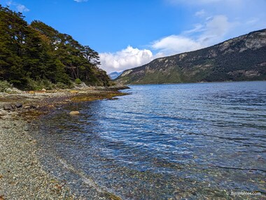 Our hike takes us down to a bay off of the Beagle Channel