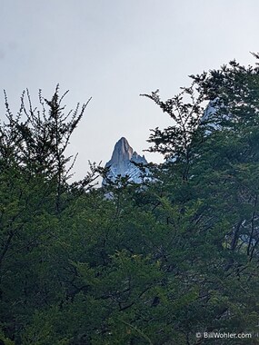 The view to Fitz Roy from our room in Hostería El Pilar