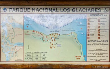 This map highlights the viewpoints along the point each with a different perspective of the Glaciar Perito Moreno (https://en.wikipedia.org/wiki/Perito_Moreno_Glacier)