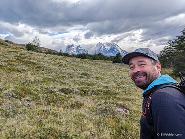 Carlos and the Torres del Paine mountain range